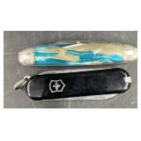 2 Pocket Knives- Victorinox Swiss & USA-Made