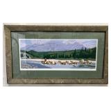 Roy E Hughes 6 Mules & Horse LE Art Print Signed