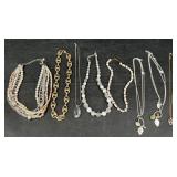8 Necklaces w Various Designs & Materials