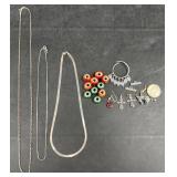 Sterling Silver Necklaces & Charms Lot