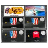 6 Trump Patriotic .999 Gold Bars  1/4 Grain Each