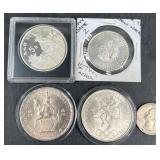 1/2 Troy Ounce Silver Coin, 1953 Five Shilling +