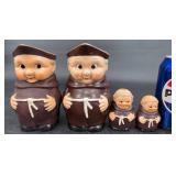 2 Vntg Goebel German Monk Cream Sugar, S&P Set