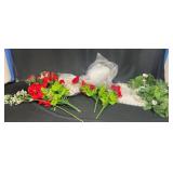 Artificial Flowers, Foliage & Decor Lot