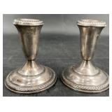 Pair Sterling Silver Candlesticks