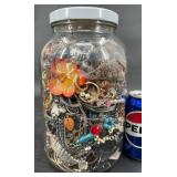 Jar of Assorted Fashion Jewelry