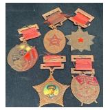5 Military Medals  Russian & Asian