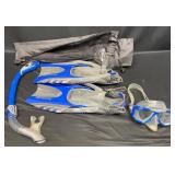 U.S. Divers Snorkel Set Fins, Mask & Snorkel, Bag