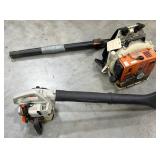 2 Leaf Blowers Stihl BR400 Backpack & Echo ES1000