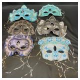 6 Handcrafted Masquerade CarnivalMasks