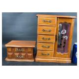2 Wooden Jewelry Boxes