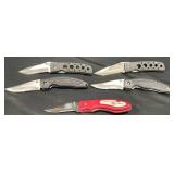 5 New Folding Knives w Boxes ï¿½ Fire Fighter +