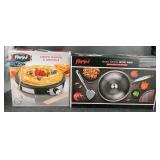 Parini 12" Crepe Maker Griddle & 12.5" Wok Pan