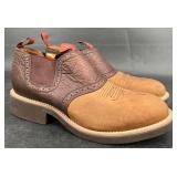 Twisted X Menï¿½s Cow Dog Leather Slip-On Shoes Sz 9