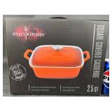Hellï¿½s Kitchen Stoneware 2.5 QT Covered Casserole