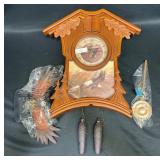 New Eagle Wooden LE Cuckoo Clock, Complete