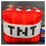 New Minecraft TNT Cube Pillow w Pixel Design