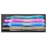 4 Levenger Stabilo Pens w Storage Case & Box