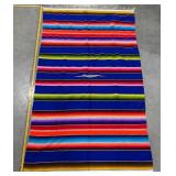 Multicolored Striped Traditional Serape Blanket