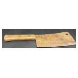 Rustic Vintage Heavy Duty Meat Cleaver w Wooden