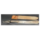 Vntg 1950 S&J Kitchin Machete #2640 w Leather
