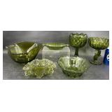 Vintage Green Glassware ï¿½ Bowls & Compotes+
