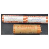 Quarters- 2004 Michigan, 2007 Washington, 2001 NY