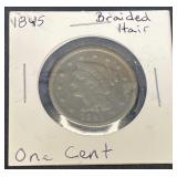 1845 U.S. Braided Hair Large Cent
