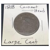 1818 U.S. Coronet Head Large Cent