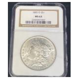 1885-O U.S. Silver Morgan Dollar NGC MS63