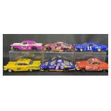 6 Diecast Cars w Racing Designs - ERTL+