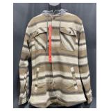New Quiksilver Striped Shirt w Hood w Tags Sz M