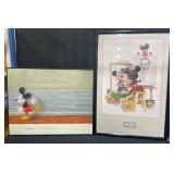 2 Framed Disney Mickey Mouse Framed Art Posters