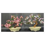 2 Decorative Asian Bonsai Decor Arrangements
