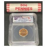2025 ICG MS67+ Last Year Penny, Bank Roll 2025