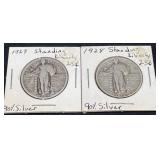 2 U.S. Standing Liberty Silver Quartersï¿½ 1927,1928