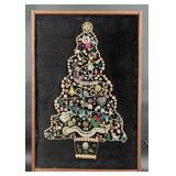 Handcrafted Lighted Jewelry Christmas Tree Framed