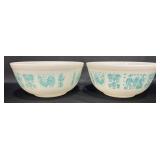 2ï¿½Vintage Pyrex Butterprint Amish Bowls