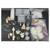 Christmas Ornaments w Stars & Snowflakes