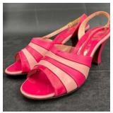 Vintage Pink Amaro Bootier Heels Shoes Sz 8M