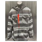 New Quiksilver Striped Shirt w Hood w Tags Sz M