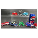 8 Diecast Pedal Car & Vehicles-  Hallmark, Vonex
