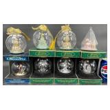 8 Holiday Radiance Illuminated Glass Ornaments