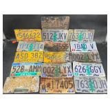 16 Oregon License Plates, Various Years