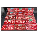 15 Oregon Commercial License Plates, Various Years