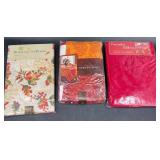 3 Holiday Seasonal Tablecloth Setsï¿½ Round & Square
