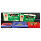 5 Vntg Sets of Christmas Lights & Bulbs in Boxes