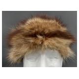 Vintage Raccoon Fur Hat w Tail
