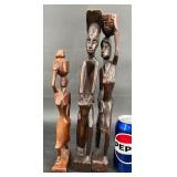 3 African Carved Wooden Native Figures