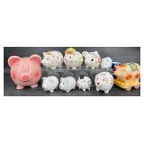 10 Cute Variety Ceramic Piggy Banks